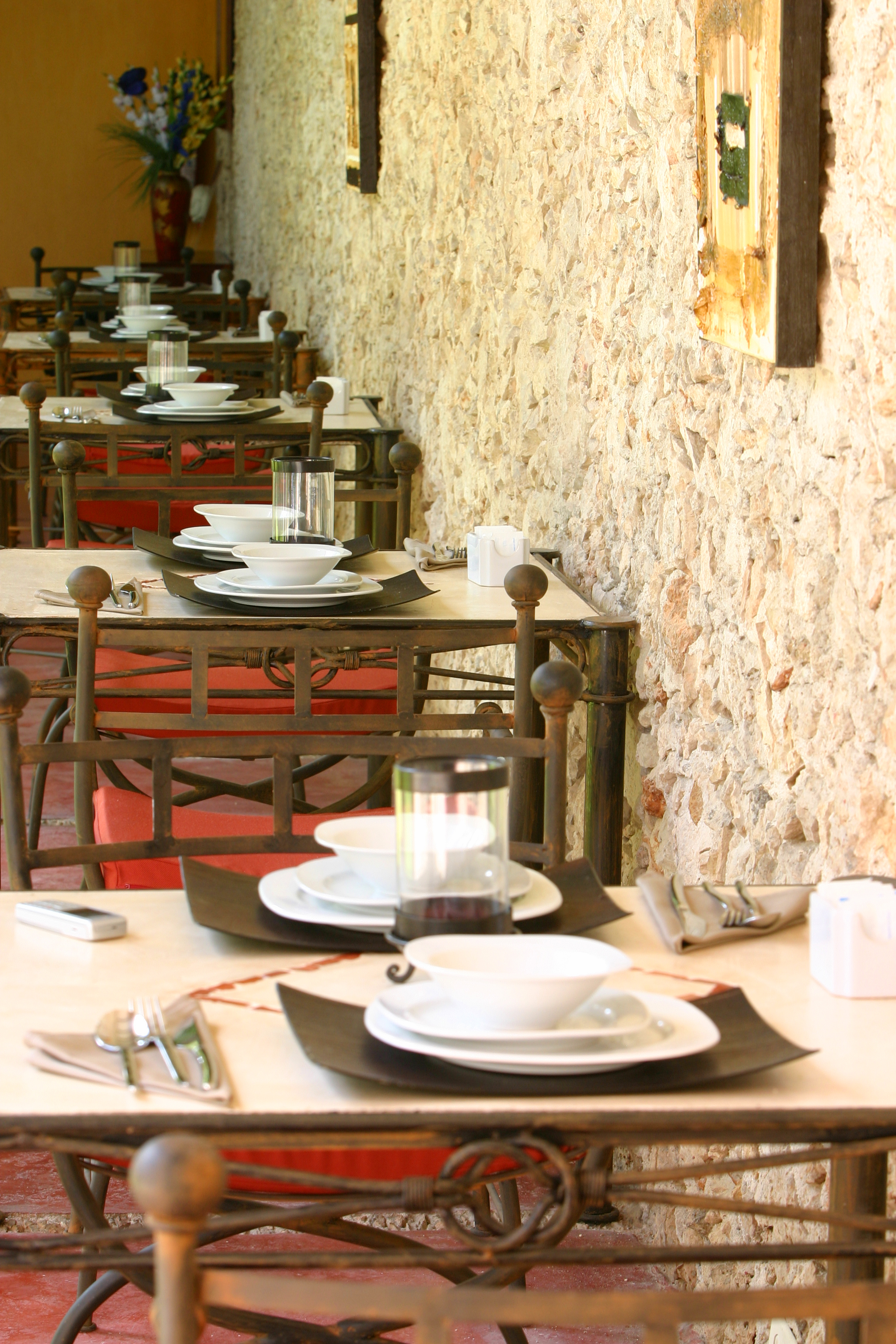 Breakfast tables, Hotel Hacienda Mérida