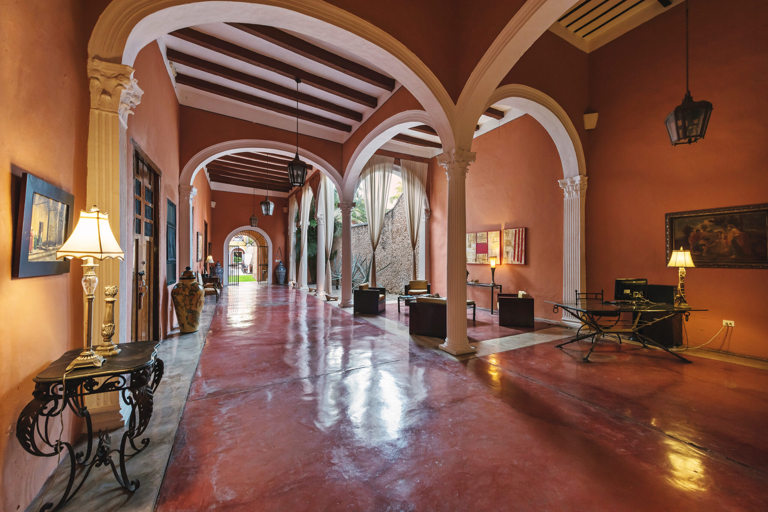 Hall at twilight, Hotel Hacienda VIP