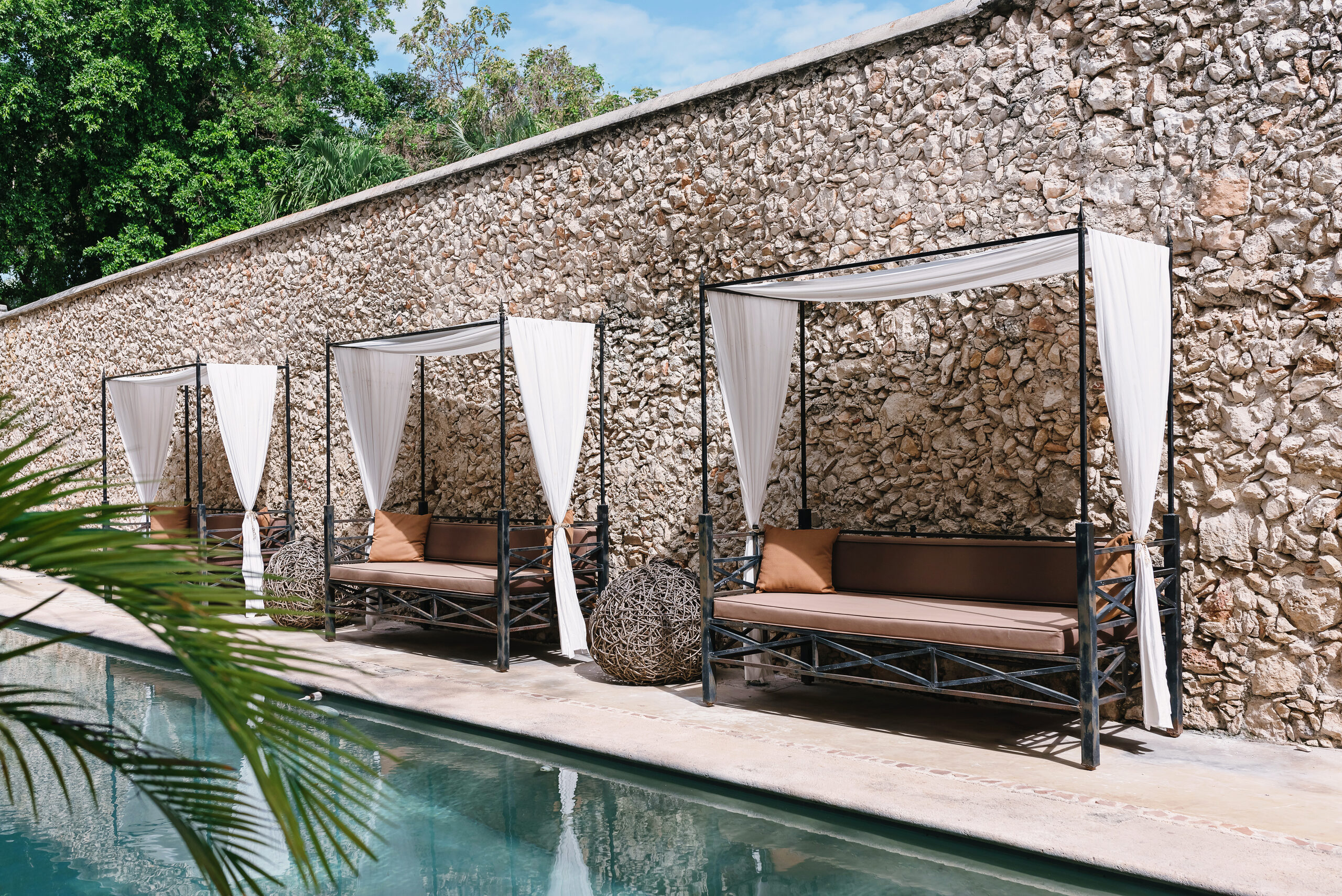 Poolside daybeds, Hotel Hacienda VIP